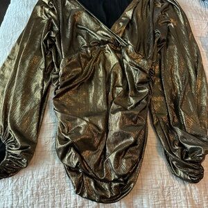Express Shimmering Gold Blouse